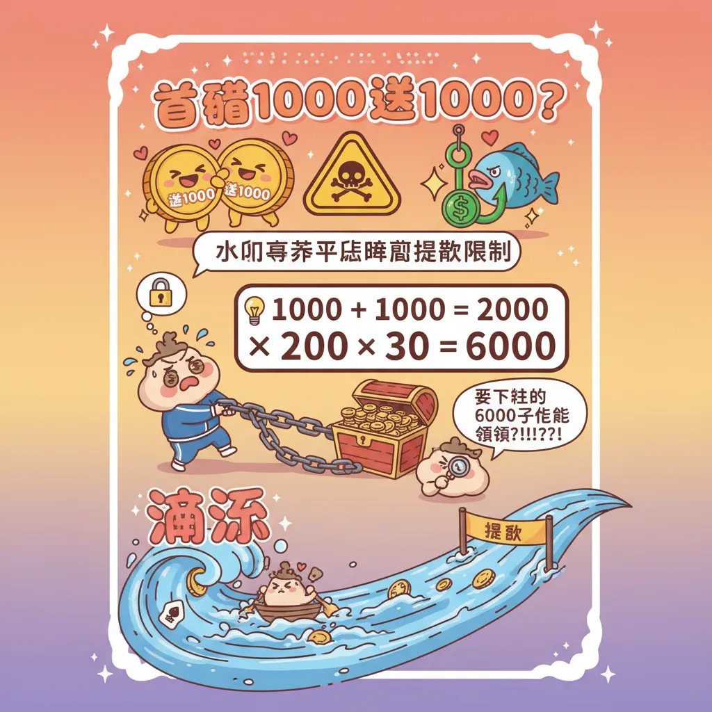 想玩首儲1000送1000？小心博弈平臺暗藏提款限制